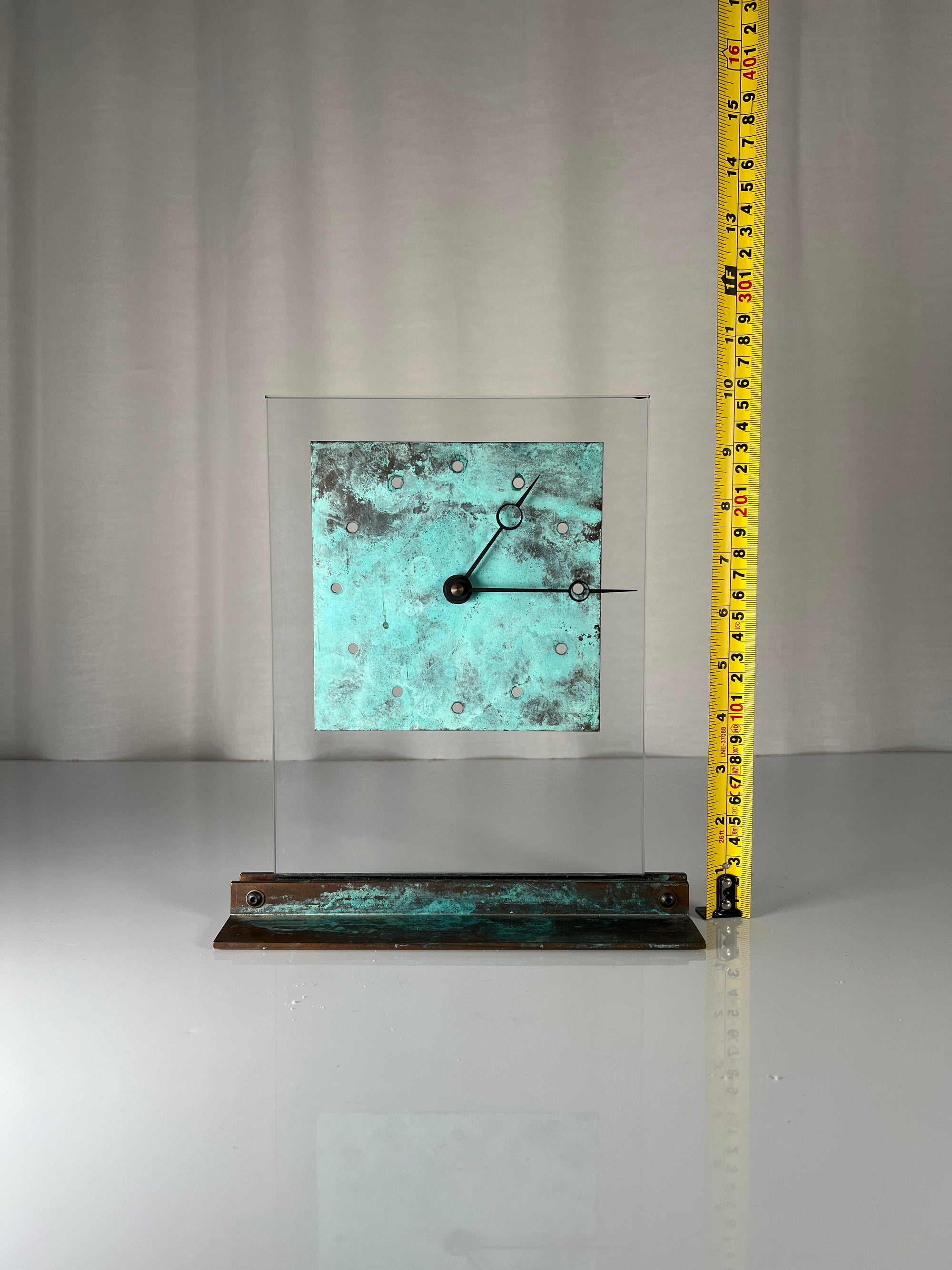 Copper Verdigris Mantal Clock