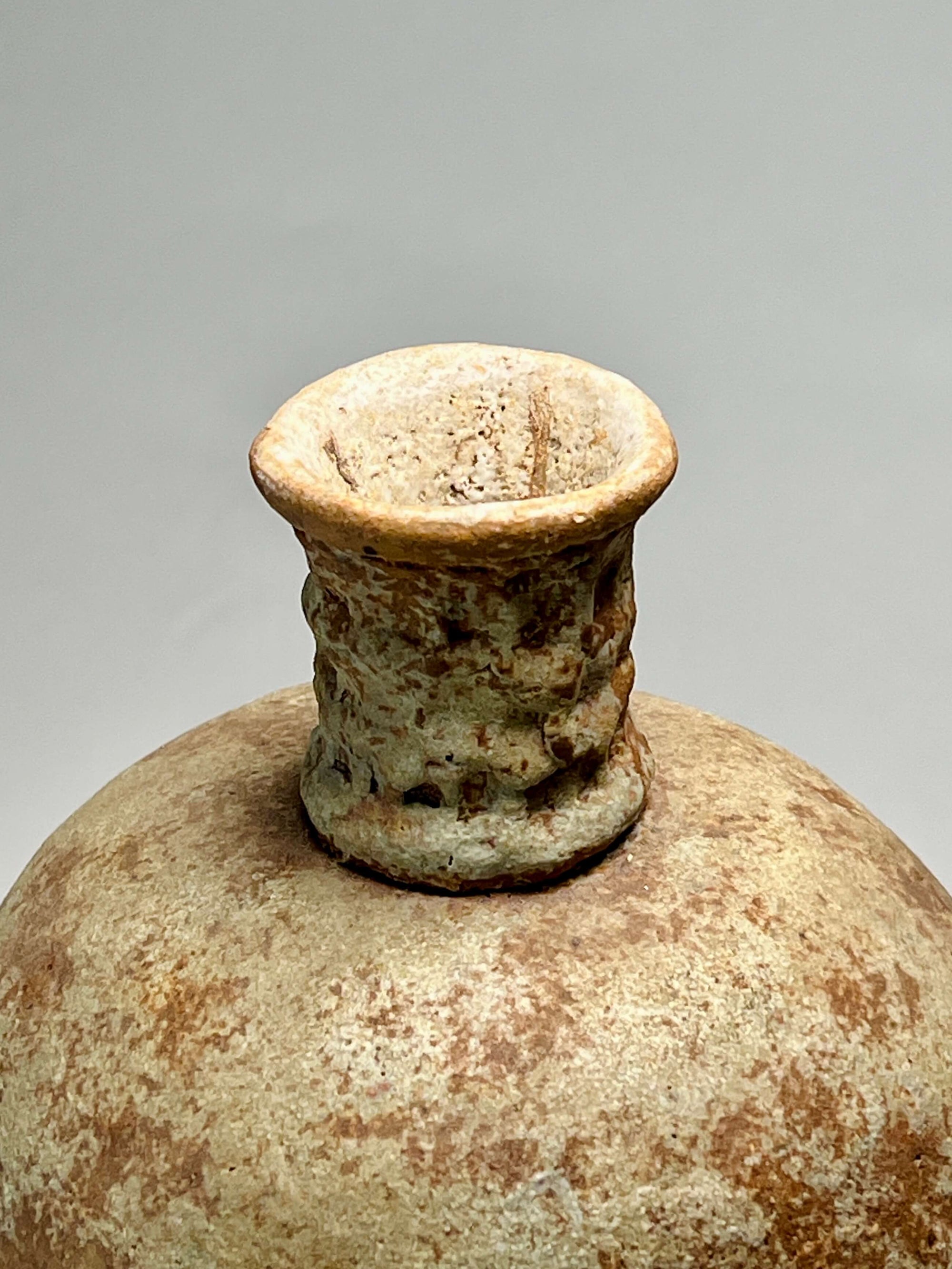 Coiled Pedestal Stoneware Vase