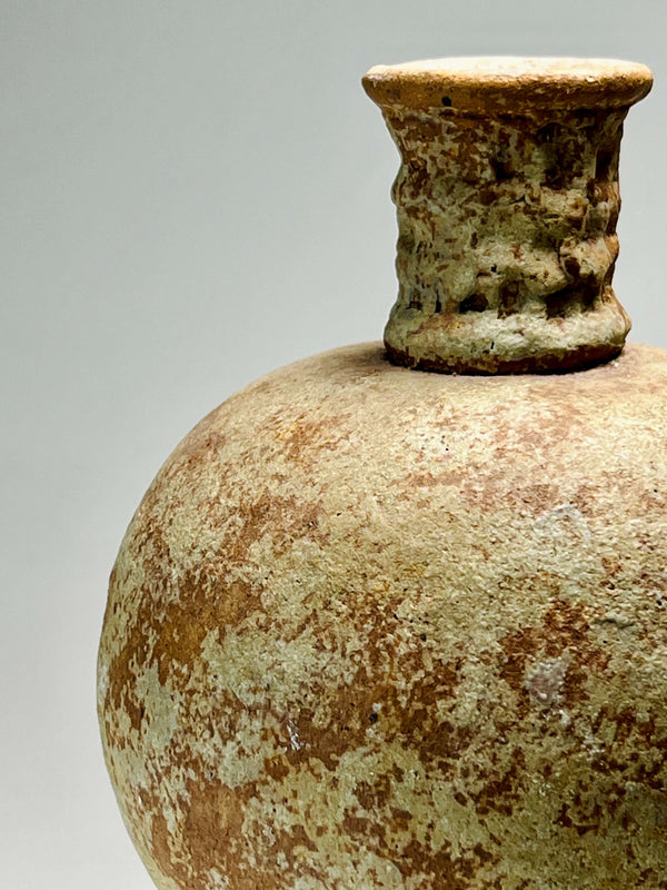 Coiled Pedestal Stoneware Vase