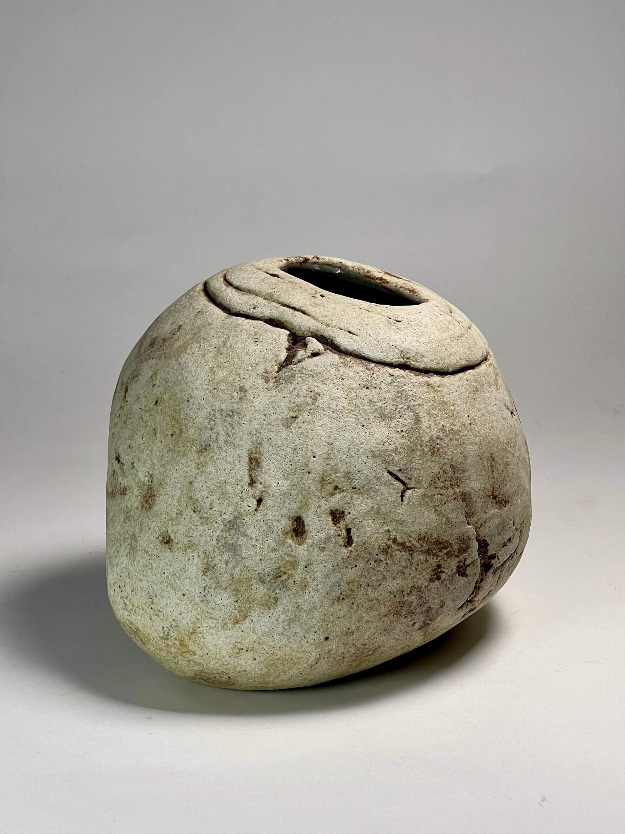 Ovoid Earthenware Bud Vase