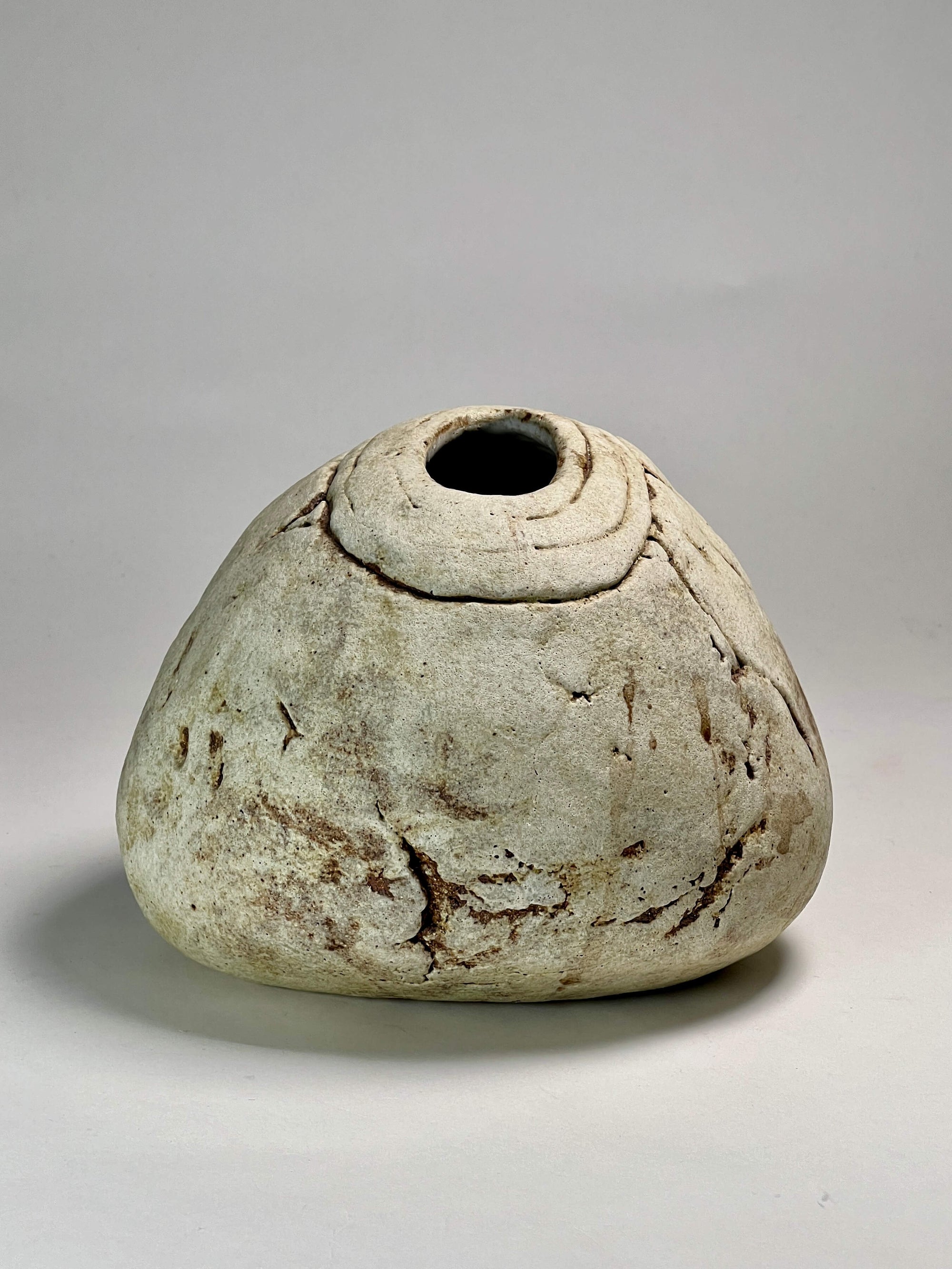 Ovoid Earthenware Bud Vase