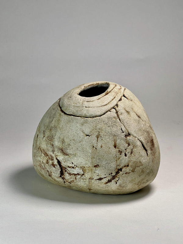 Ovoid Earthenware Bud Vase