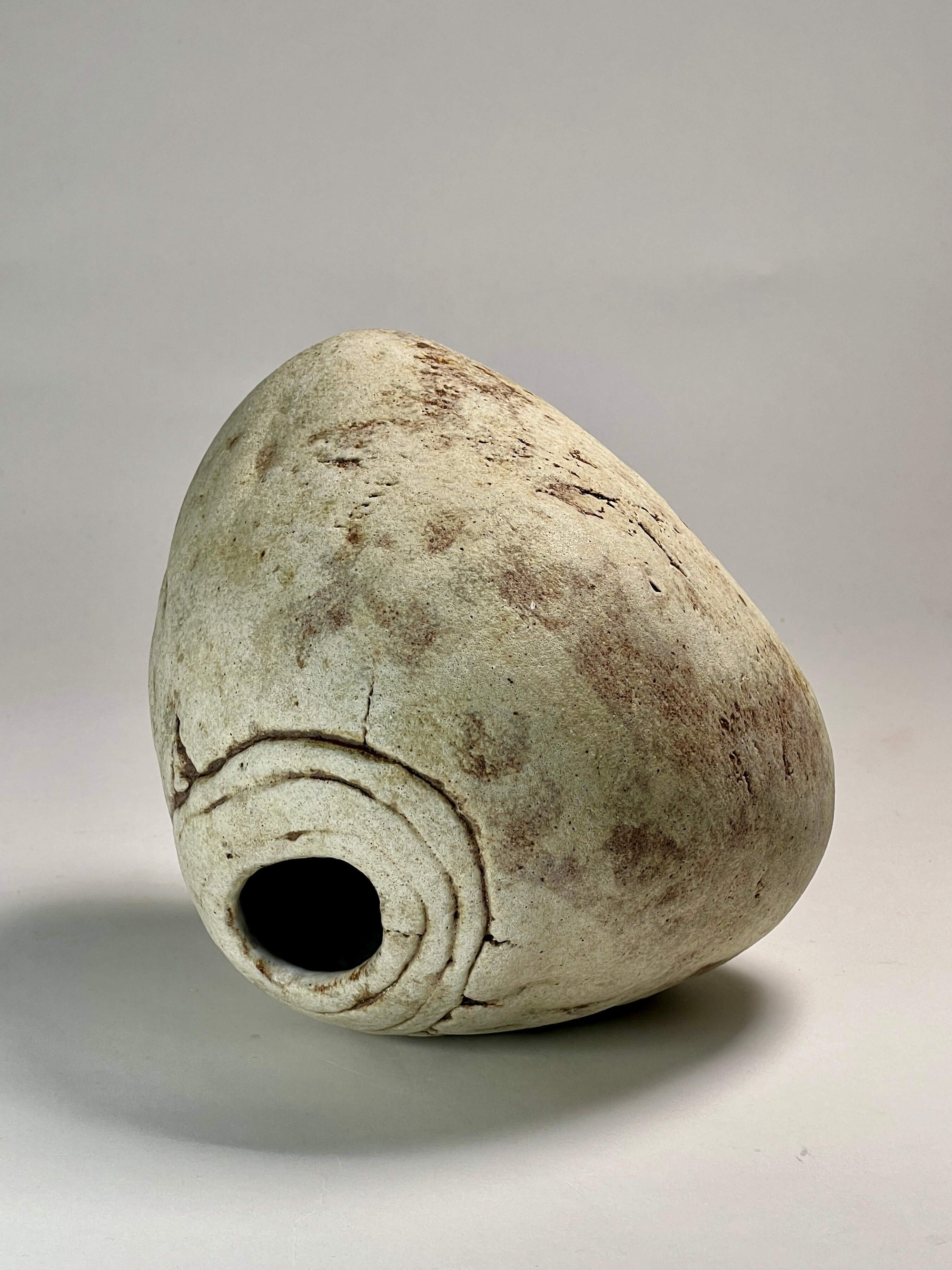 Ovoid Earthenware Bud Vase