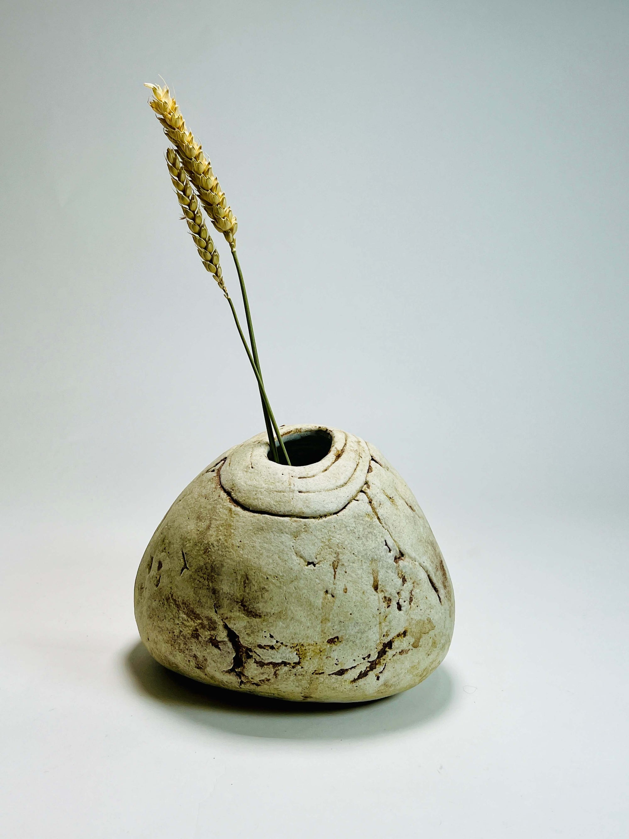 Ovoid Earthenware Bud Vase